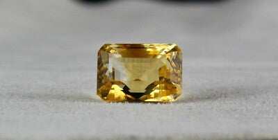 Natural Yellow Citrine 16x12mm 15.97ct Rectangle Gemstone Pendant Ring