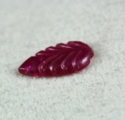 Old Natural No Heat Ruby Carved Leaves 2.07ct Gemstone Ring Pendant