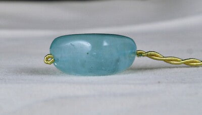 Natural Blue Aquamarine 40.45 Ct Drilled Nugget Gemstone Bead Pendant