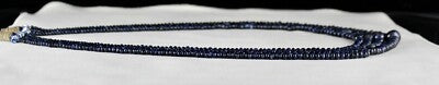 Certified Vintage 380 Ct Natural Blue Sapphire Beads Round Necklace For Women