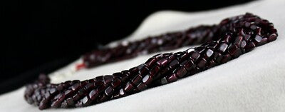 Natural Red Garnet Square Beads 10 L 1085 Cts Gemstone Fashion Necklace