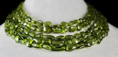 Certified Natural Green Peridot Necklace 1024ct Cabochon Gemstone Party Jewelry