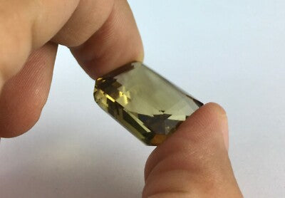 Natural Lemon Smoky Quartz 101.70ct Octagon 2 Pcs Big Gemstone Pendant
