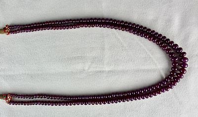 Certified Natural Untreated Ruby Round Beads Necklace 311 Ct For Women