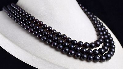 Natural Red Garnet Round Beads Necklace 1451 Ct Gemstone Beaded Fashion Jewelry