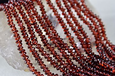 Natural Red Garnet 6mm L 523 Ct Round Gemstone Beaded Necklace Accessories