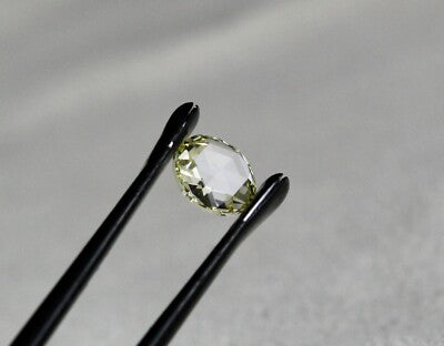 Certified Natural Rose Cut Yellow Diamond 0.71ct Round Gem For Ring Pendant