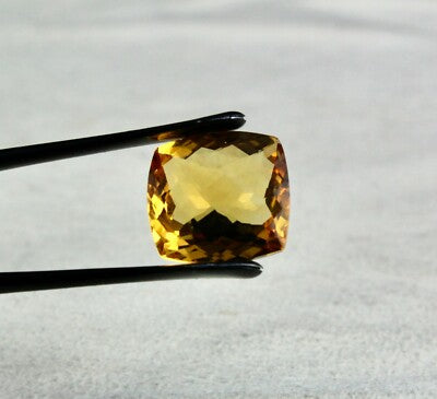 Natural Citrine Golden Topaz Cushion Cut 15x14mm 10.66 Ct Gemstone Pendant Women