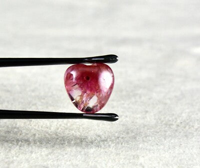 Certified Natural Ruby Heart Cabochon 7.93 Ct Drilled Gemstone Ring Pendant