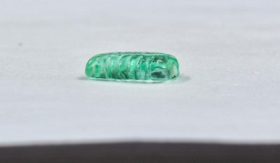 12x9 Mm Natural Colombian Emerald 2.47ct Carved Leaf Gemstone For Ring Pendant