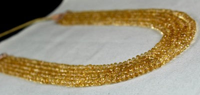 Yellow Citrine Faceted Beads Necklace 5 L 480 Ct Gemstone Fashion Accessory
