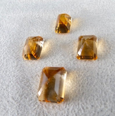 Natural Citrine Octagon Cut Gemstone 33 Ct For Earring Ring Pendant Set