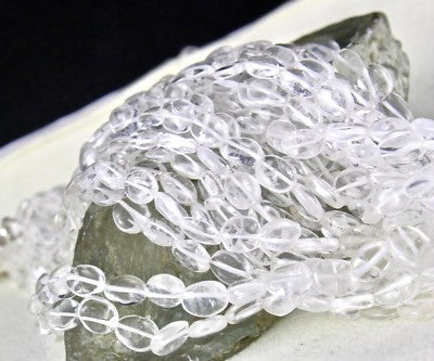 Natural Rock Crystal Quartz Beads Necklace 983 Ct Long Fashion Jewelry For Women