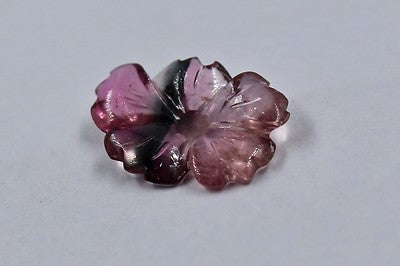 Natural Multi Tourmaline Carved Flower 4.65 Ct Gemstone Ring Pendant Design