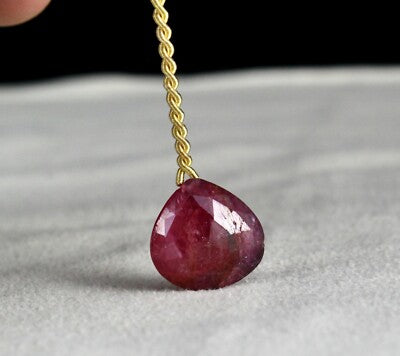 Natural Untreated Ruby Carat Weight Beads Heart Drop 1 Pcs 14.95 Cts Gemstone
