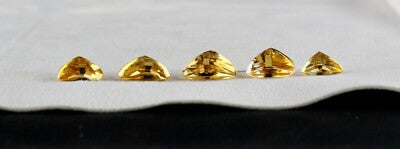 Natural Yellow Citrine 24.16ct Fancy Cut 5 Pcs Loose Gemstone Set