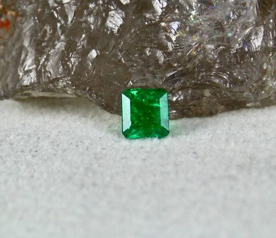 Certified Earthmined Natural Emerald 5mm Square Cut 3 Pcs 2.08ct Gemstone Ring