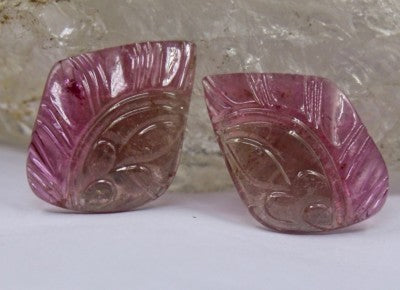 Natural Multi Tourmaline 30.55ct Carved Gemstone For Earrings