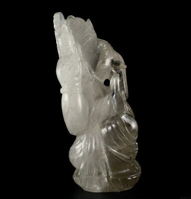Certified Lord Ganesha Statue 27400ct Natural Rock Crystal Quartz Gemstone Decor