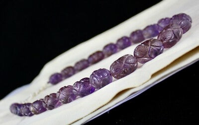 Certified Natural Amethyst 922 Ct Engraved Sterling Silver Antique Necklace