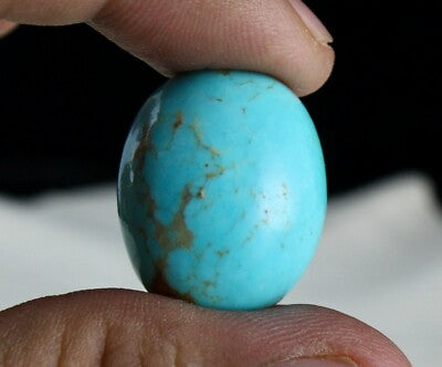 Certified Natural Turquoise 25x20mm 38.75ct Cab Gemstone Ring Pendant Design