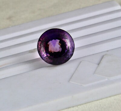 22mm Natural Amethyst Round Pendant 43.90 Ct Semi-precious Gemstone For Women