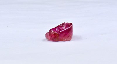 15x10mm Natural Pink Tourmaline Carved Buddha 9.15ct Gem For Ring Pendant