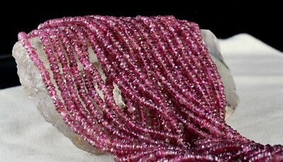 Certified Natural Pink Tourmaline 798 Ct Beaded Necklace Sterling Silver Clasp