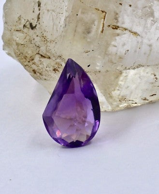 Natural Amethyst Pear Fancy Cut 23x15mm 18.60cts Gemstone For Ring Pendant