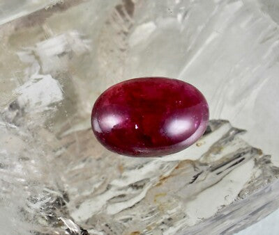 Certified Natural Pink Tourmaline Rubellite Oval Cabochon 23 Ct Gemstone Ring