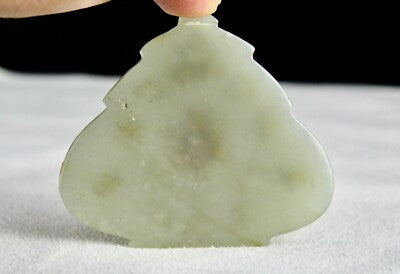 Unique Natural Old Jade 101ct Pendant Natural Diamond Emerald 22k Gold Certified