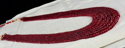 Certified Natural Spinel Beads Necklace Round 692 Ct Fine Gemstone 7 L