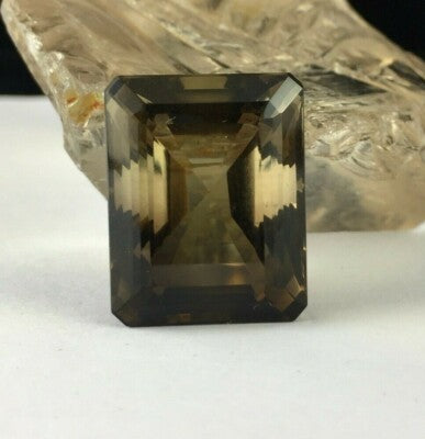 Natural Smoky Quartz 27x21mm Octagon Cut 85.98ct Gemstone Pendant Design