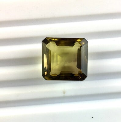 Natural Lemon Quartz 53.90ct Octagon Cut Semi Precious Gemstone Pendant Ring