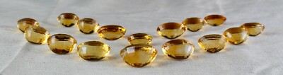 Certified Yellow Citrine Oval Cut 16 Pcs 256ct Gemstone Necklace For Women