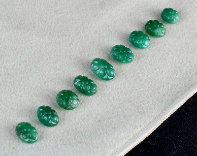 Certified Natural Emerald Oval 9 Pcs 28.07 Ct Sterling Silver Bracelet Set