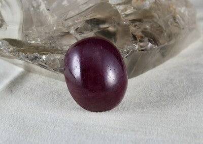Certified Natural Ruby Oval Cabochon 30x24mm 130ct Gemstone For Pendant