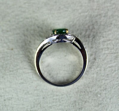 Certified Natural Zambian Emerald 10.00ct Diamond 18k Gold Ring For Women