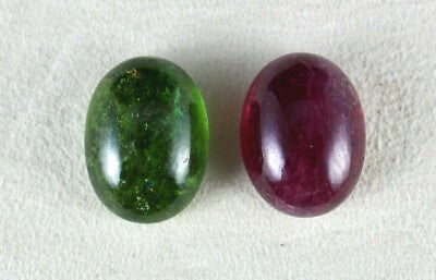 Certified Natural Pink & Green Tourmaline Oval Cabochon 87 Ct Gemstone Design