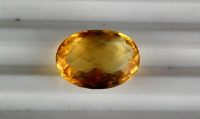 Natural Yellow Citrine Oval Cut Gemstone Pendant 17.62 Ct Designing