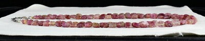 Certified Old Natural Multi Tourmaline Rubellite 323ct Carved Beads Necklace
