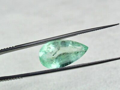 Certified 20x11 Mm Natural Colombian Emerald 10.95ct Pear Ring Pendant