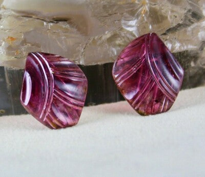 Natural Pink Tourmaline 17.92 Ct Gemstone Pair For Earring Design