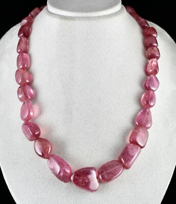 Certified Natural Pink Tourmaline Rubellite Necklace 989 Ct Fine Gemstone