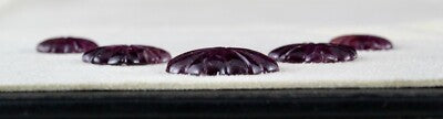 Natural Pink Tourmaline 5 Pcs Carved Flower Gemstone Set 37.10ct Designing