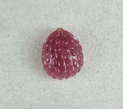 Gtl Certified Natural Pink Tourmaline 57.64 Ct Grapes Carved Gemstone Pendant