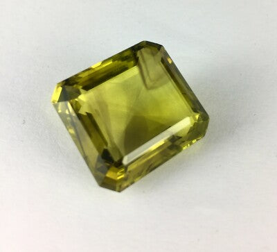Natural Lemon Quartz Octagon 24x22mm 56ct Semi Precious Gemstone Pendant