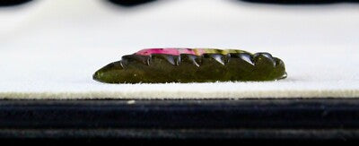 32x15mm Natural Multi Tourmaline Carved Leaf Ring Pendant 16.30 Ct Gemstone