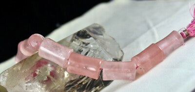 Natural Rose Quartz 405ct Cabochon 7pcs Gemstone Beads For Designing