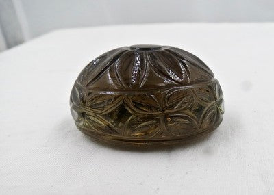 Natural Smoky Quartz Carved Oval 275ct 44mm Gemstones For Designing